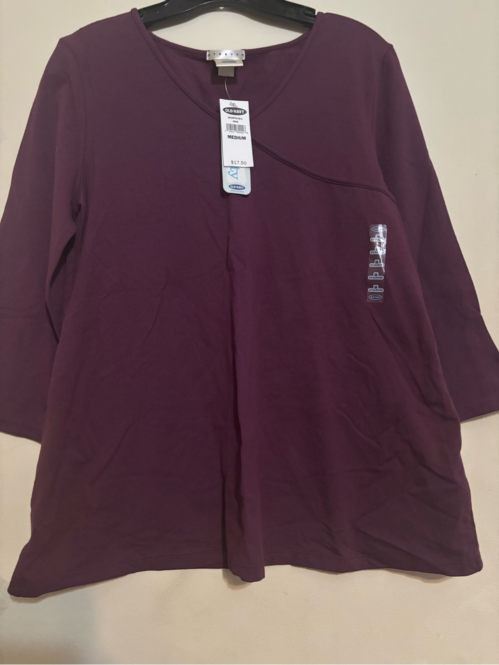 Old Navy Deep Plum V-Neck Maternity Top